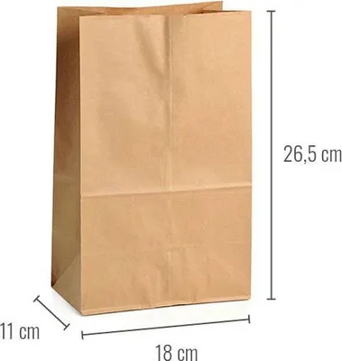 Image de Sac en papier 18 x 11 x 26,5 cm 500 pièces.