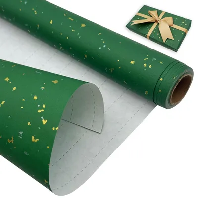 Productafbeelding van Cadeaupapier, kraftpapier, groen, 43 cm x 9 m, recyclebaar, geschikt voor verjaardagen