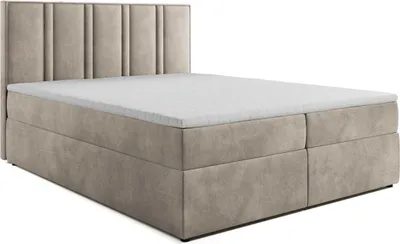 Produktbild von Boxspringbett Ortez 140x200cm beige - Stoff Riviera 16