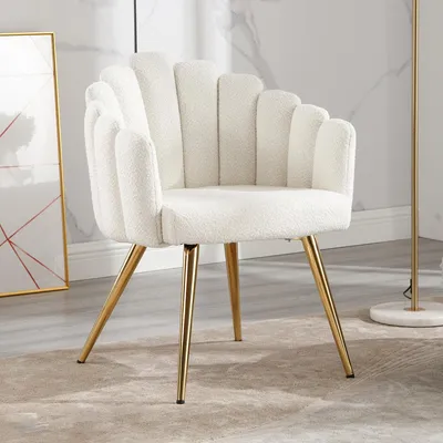 Produktbild von Famanu Loungesessel Modern - Kunstfellbezug mit Metallbeinen