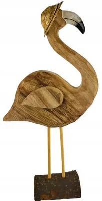 Produktbild von Dakls Holzflaming mit Hut Dekofigur 29 cm