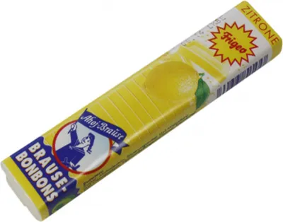 Produktbild von Ahoj Brause Bonbon Stangen Zitrone spritzig fruchtig zitronig 23g