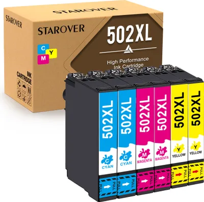 Produktbild von 6er Pack Epson 502xl multipack kompatibel Druckerpatronen für 502 Tintenpatrone für Epson Workforce WF-2860DWF WF-2865 DWF XP 5100 XP 5105