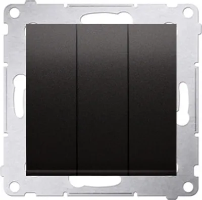 Produktbild von Dreifachschalter (Modul) 10AX, 250V, Schnellverbinder Simon54 anthrazit