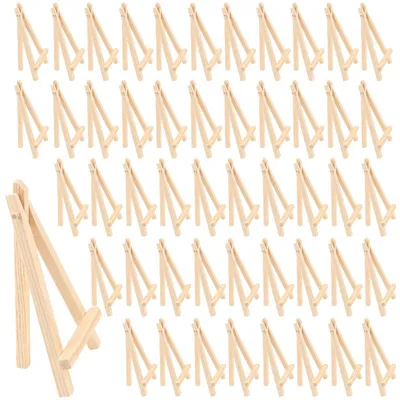 50er-Pack Holz-Display-Easels, 8x15 cm, kleine Tischstaffelei