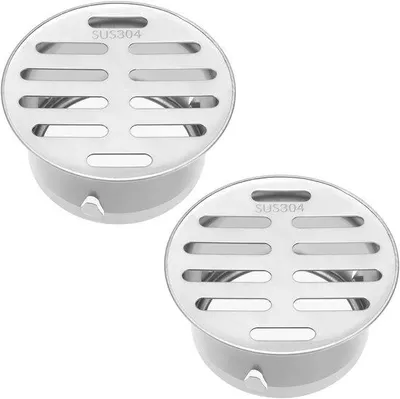 Produktbild von Vloerafvoer 2-delig 75mm RVS, Ronde, Geschikt voor Buitenafvoer, Daken, Keukens