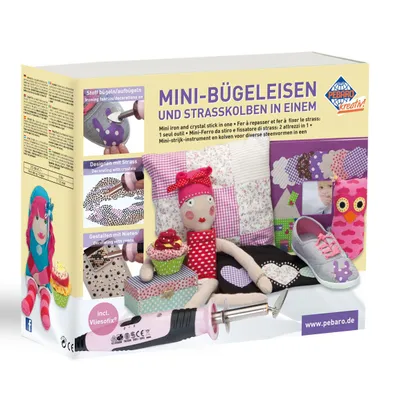 Produktbild von Pebaro Bastelset Mini-Bügeleisen und Strasskolben in Einem, 0217