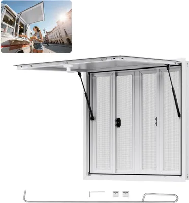 Obrázok produktu pre 915x915mm Občerstvovacie okno - Markíza pre pojazdné občerstvenie - Obslužné okno pre gastronómiu