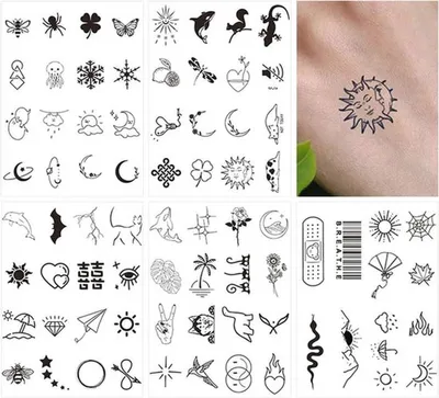 5 Blätter mit 77 Stilen für Hals und Gesicht - Bohemian Fake Tattoo Aufkleber