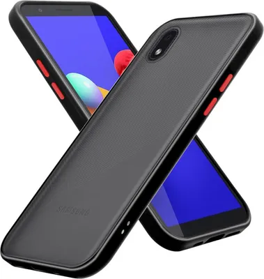 Produktbild von Cadorabo Hülle für Samsung Galaxy A01 CORE Schutz Hülle in Transparent Handyhülle Hybrid Schutzhülle Etui TPU Silikon