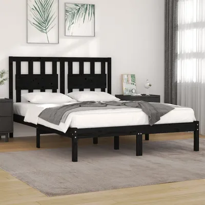 Produktbild von Massivholzbett Schwarz Kiefer 200x200 cm , Klassische Betten Design 2024