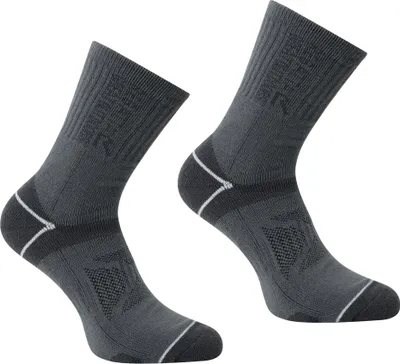 Image de Regatta - Chaussettes "Blister Protection II" pour hommes (pack de 2) RG5823 (43 EU - 47 EU) (Gris granit/gris acier clair)