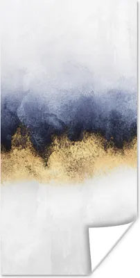 Produktbild von MuchoWow® Poster Abstrakt - Gold - Luxus 20x40 cm - Plakat - Foto