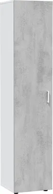 Produktbild von Mehrzweckschrank >Tidy< in Weiß / Beton Grau - 41x182x37 (BxHxT)