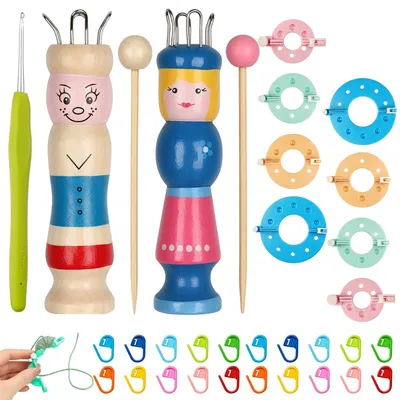 Strickrad-Set mit Pomponmachern, DIY-Bastelset für Anfänger