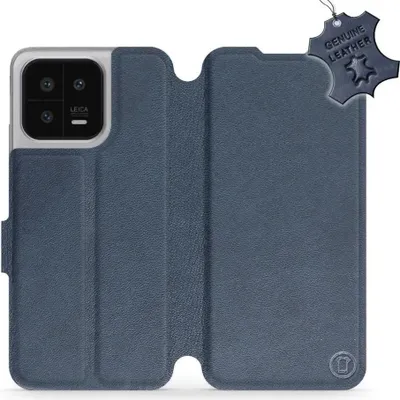 Produktbild von Echtleder Handyhülle für Xiaomi 13, Mobiwear Leather, Dunkelblau