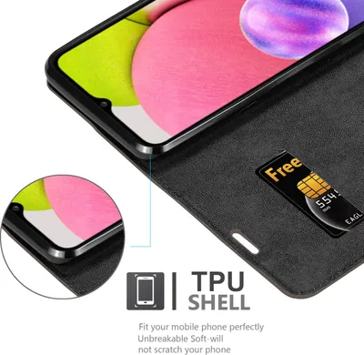 Produktbild von Cadorabo Hülle für Samsung Galaxy A03s Schutz Hülle in Braun Handyhülle Etui Case Cover Magnetverschluss