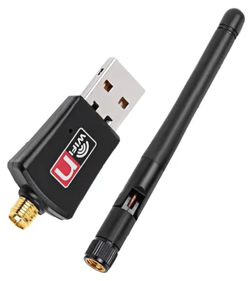 Image de Clé WiFi portable avec carte sans fil USB et antenne à gain élevé, double bande 2,4 GHz (400 Mbps) et 5 GHz (867 Mbps), pour la maison