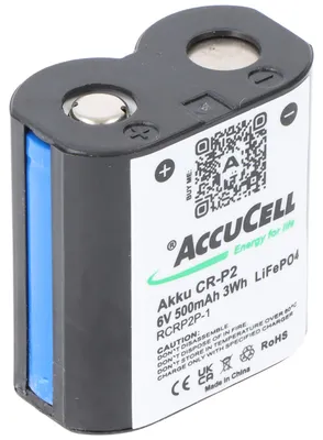 Produktbild von Akku CR-P2 der aufladbare LiFePo4 Akku CRP2 CR-P2 Batterie wiederaufladbar 6 Volt