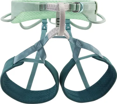 Petzl Selena Klettergurt in Mintgrün und Dunkelgrün mit gepolstertem Hüftgurt und Beinschlaufen