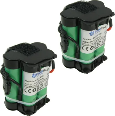 Produktbild von 2x Trade-Shop Li-Ion Akku 18V / 2500mAh kompatibel mit Gardena 04069, 04070, 04071, 04072, 04077, 4069, 4040, 4071, 4072, 4077