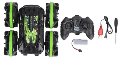 Obrázek produktu pro 2,4 GHz obojživelné akrobatické RC auto, vodotěsné, elektrické, s bezdrátovým dálkovým ovládáním, zelené
