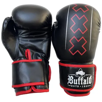 Obrázok produktu pre Boxerské rukavice Buffalo Winner čierne s červenou 10oz