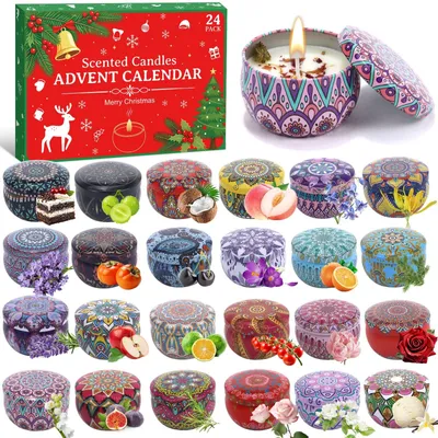 Image de Solidchoice - Calendrier de l'Avent 2026 avec 24 bougies parfumées pour adultes