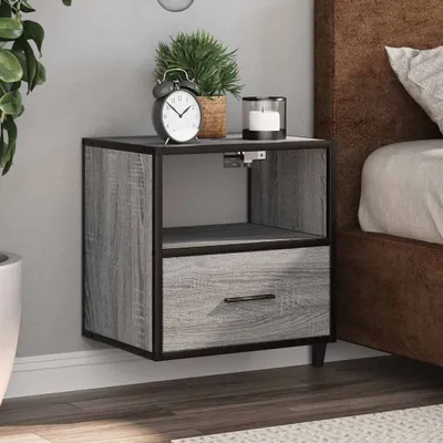 Obrázek produktu pro vidaXL Nástěnný noční stolek Grey Sonoma 40x31x39,5 cm