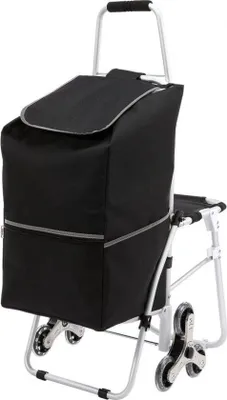 Produktbild von Famanu Einkaufstrolley - Wasserdicht mit Sitzgelegenheit - 50L