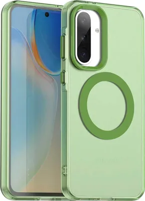 Image de Etui magnétique pour Samsung Galaxy A36 / A56 5G, étui antichoc fin, mat et translucide Vert
