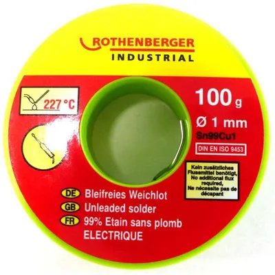Produktbild von Rothenberger Industrial Bleifreies Weichlot 100g Ø1,0mm