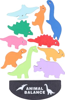 Obrázok produktu pre Detské drevené stohovacie bloky zvieracieho tvaru rovnováha vzdelávacia hračka narodeninový darček dinosaurus