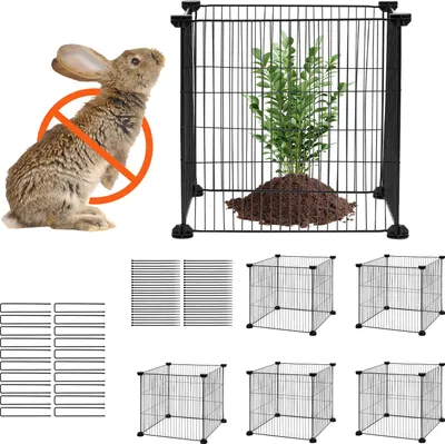 Obrázek produktu pro SucceBuy 5-pack ochrana rostlin, 15,35 "x15,35" klece z kuřecího drátu, venkovní oplocení pro květiny, zeleninu, udržuje zvířata venku, kovové pletivo