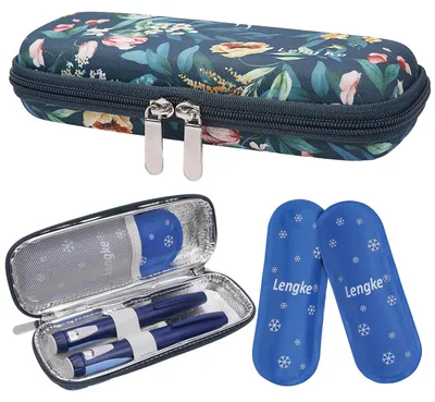 Imagen del producto de Bolsa refrigerante para insulina, compacta, con 2 acumuladores de frío, ideal para llevar de viaje