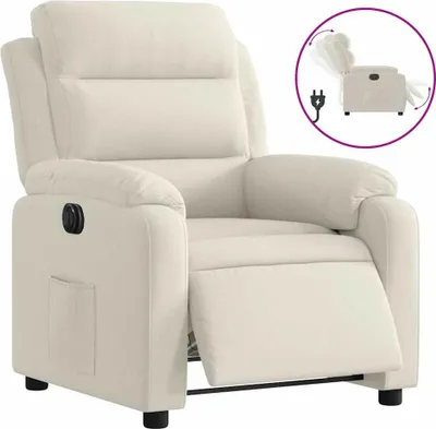 Produktbild von vidaXL Relaxsessel Elektrisch Creme Samt