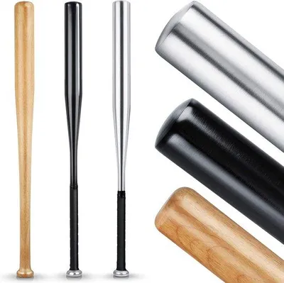 Image de Battes de baseball HEIDENWERK® en bois ou en aluminium, 31 pouces, extra robustes