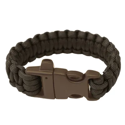 Obrázek produktu pro HIGHLANDER Paracord  Náramek - trojzubec, píšťalka  černý