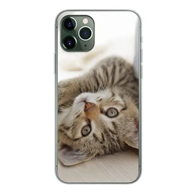 Produktbild von MuchoWow® Handyhülle Schutzhülle Hülle für iPhone 11 Pro Kätzchen - Sonne - Braun - Mädchen - Kinder - Jungen - Kind Silikon Softcase Handy Hülle - Handy