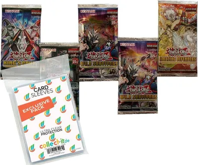 Produktbild von Yugioh - 5 zufällige Booster - SuperAngebot! + 100 exklusive collect-it.de Hüllen