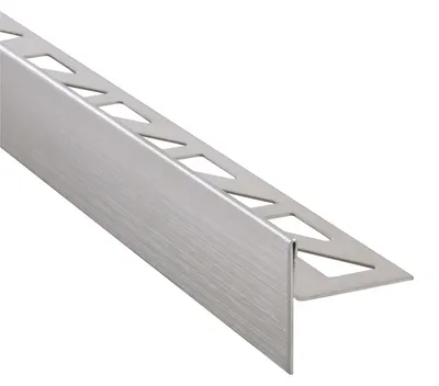Produktbild von Dalsys Gefällekeil Dusche 200cm, Links, Silber – Gefälleprofil 12,5mm aus Edelstahl, Fliesenprofil Edelstahl, Fliesenleiste in Keil Form für die begehbare Dusche