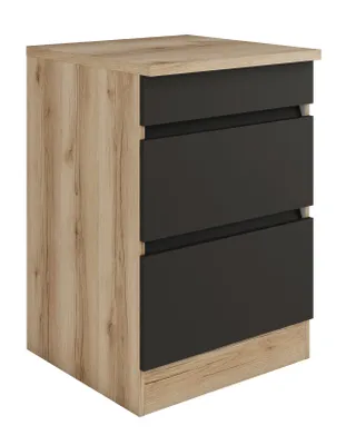 Productafbeelding van Optifit inbouwkoelkast Noah420, afmetingen 60 x 60 x 88 cm, antraciet, mat, gedemonteerd. Artikelnummer: KLNO UC636-0+