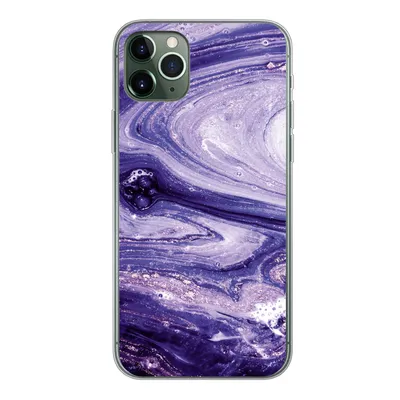 Produktbild von MuchoWow® Handyhülle Schutzhülle Hülle für iPhone 11 Pro Max Marmor - Naturstein - Glitzer Silikon Softcase Handy Hülle - Schutz