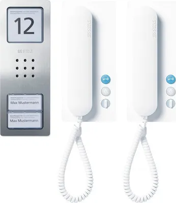 Produktbild von Siedle SET CA 812-2 E/W, Kabelgebunden, Edelstahl, Weiß, Wand
