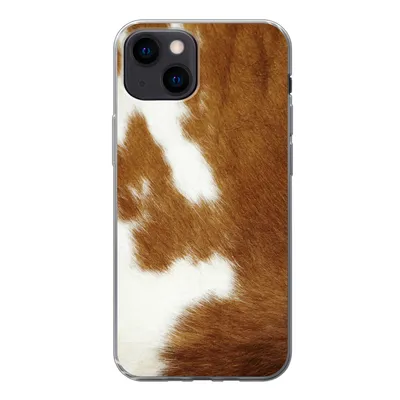 Produktbild von MuchoWow® Handyhülle Schutzhülle Hülle für iPhone 13 mini Eine melierte Kuhhaut Silikon Softcase Handy Hülle - Softcase