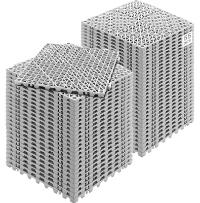 Immagine prodotto di VEVOR Piastrelle ad incastro 55 pz. Piastrelle per pavimenti Piastrelle per pavimenti drenanti, piastrelle per pavimenti 30 x 30 cm Piastrelle per pavimenti quadrati per esterni Terrazza Piastrelle per pavimenti in PVC Bagno, piscina, toilette, grigio