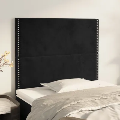 Produktbild von vidaXL Kopfteile 2 Stk. Schwarz 90x5x78/88 cm Samt - Kopfteil - Kopfteile - Bett-Kopfteil - Bettkopfteil