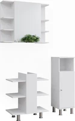 Immagine prodotto di Set mobili bagno Vicco Fynn Bianco 3 parti, Model 50011