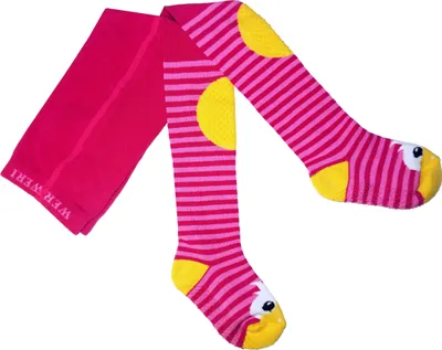 Produktbild von Kinder Krabbelstrumpfhose mit ABS Beschichtung Ente Pink Größe 80-86
