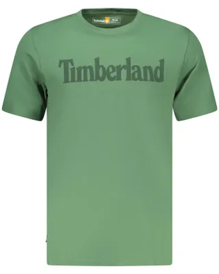 Immagine prodotto di T-shirt verde da uomo con logo in Cotonelogico, vestibilità regolare
